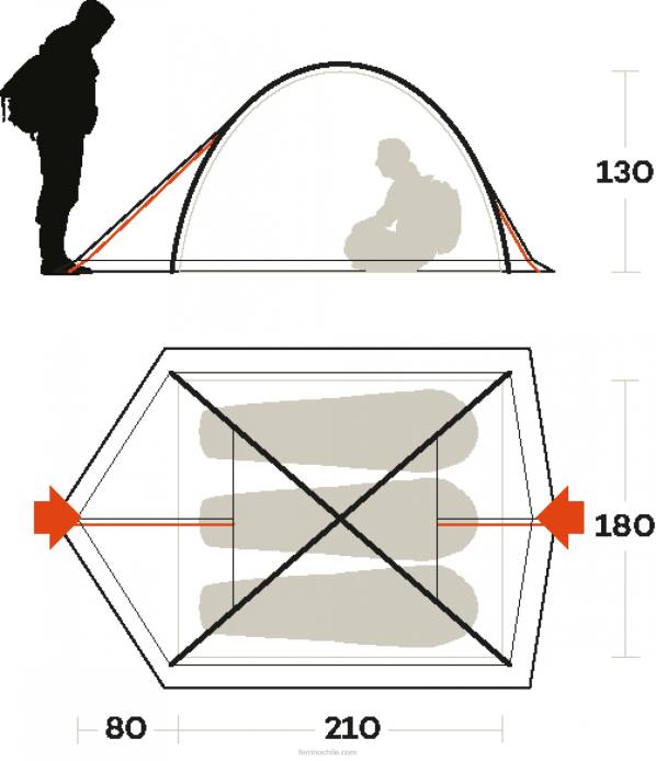 unisexo Ferrino carpa kalahari 3 N804485