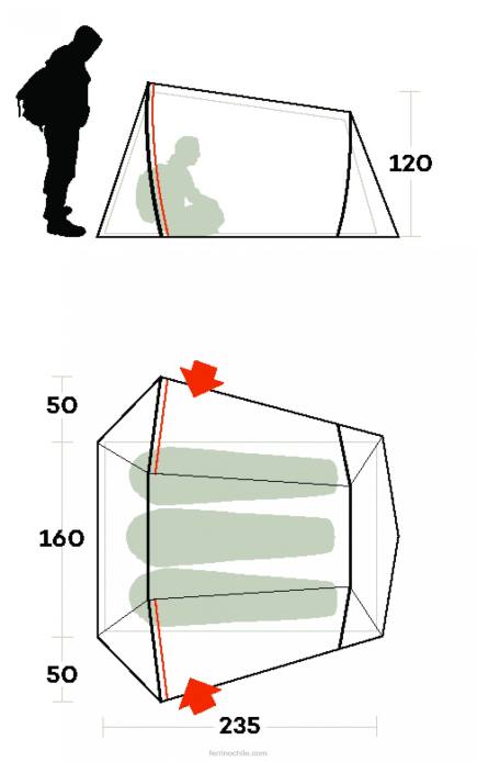 unisexo Ferrino carpa lightent 3 pro N804464