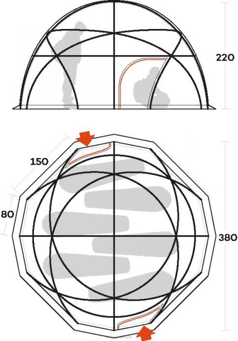 unisexo Ferrino tienda colle sud (interior + doble mosca) N804448