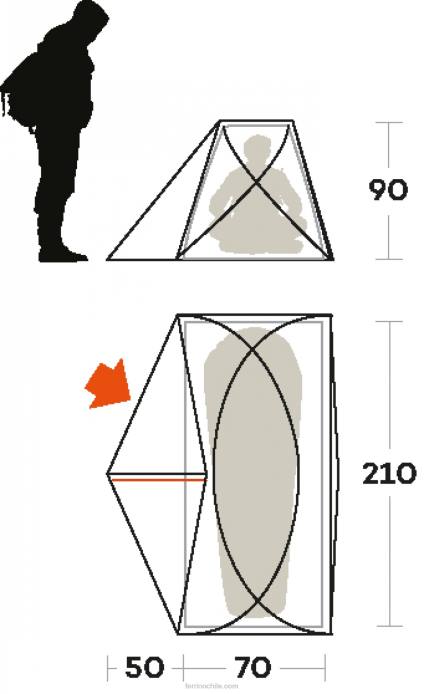 unisexo Ferrino tienda de campaña en solitario N804451