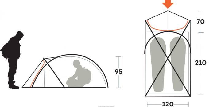 unisexo Ferrino tienda de campaña namika 2 N804452