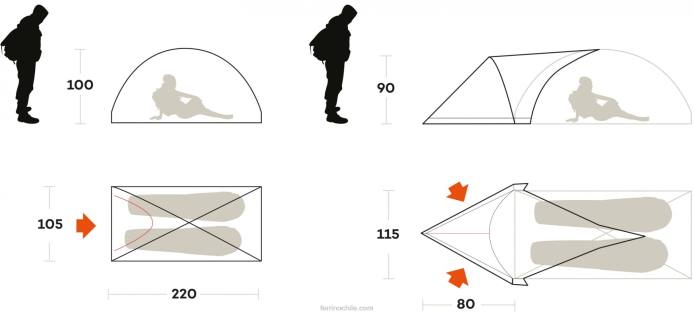 unisexo Ferrino tienda de ventisca 2 N804439