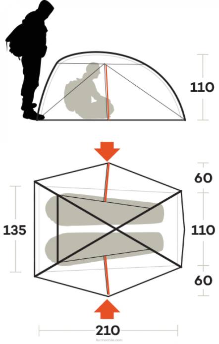 unisexo Ferrino tienda nemesi 2 pro N804470