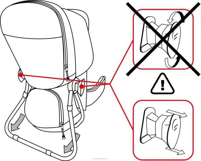 niños Ferrino mochila caribú rojo N804105