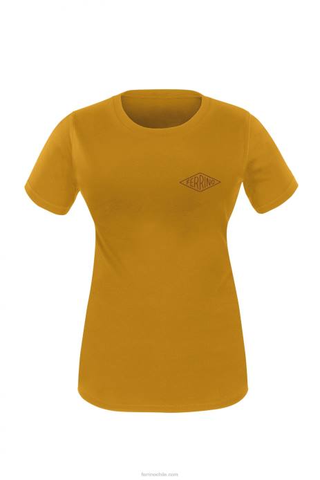 mujer Ferrino camiseta retro mujer mostaza N804334
