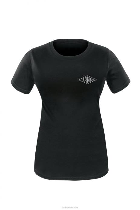 mujer Ferrino camiseta retro mujer negra N804333